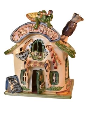 Blue Sky Clayworks Ceramic Candy Shop Tea Light Holder *